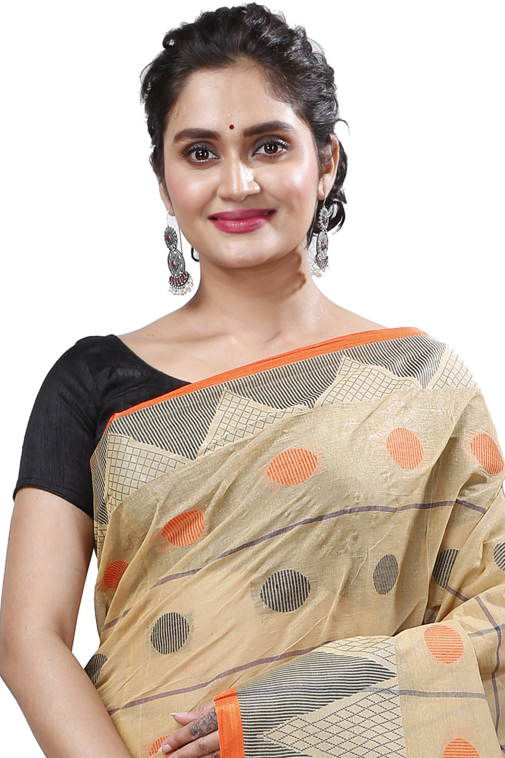 Light Brown Pure Cotton Rebeka Tant Saree (1009)